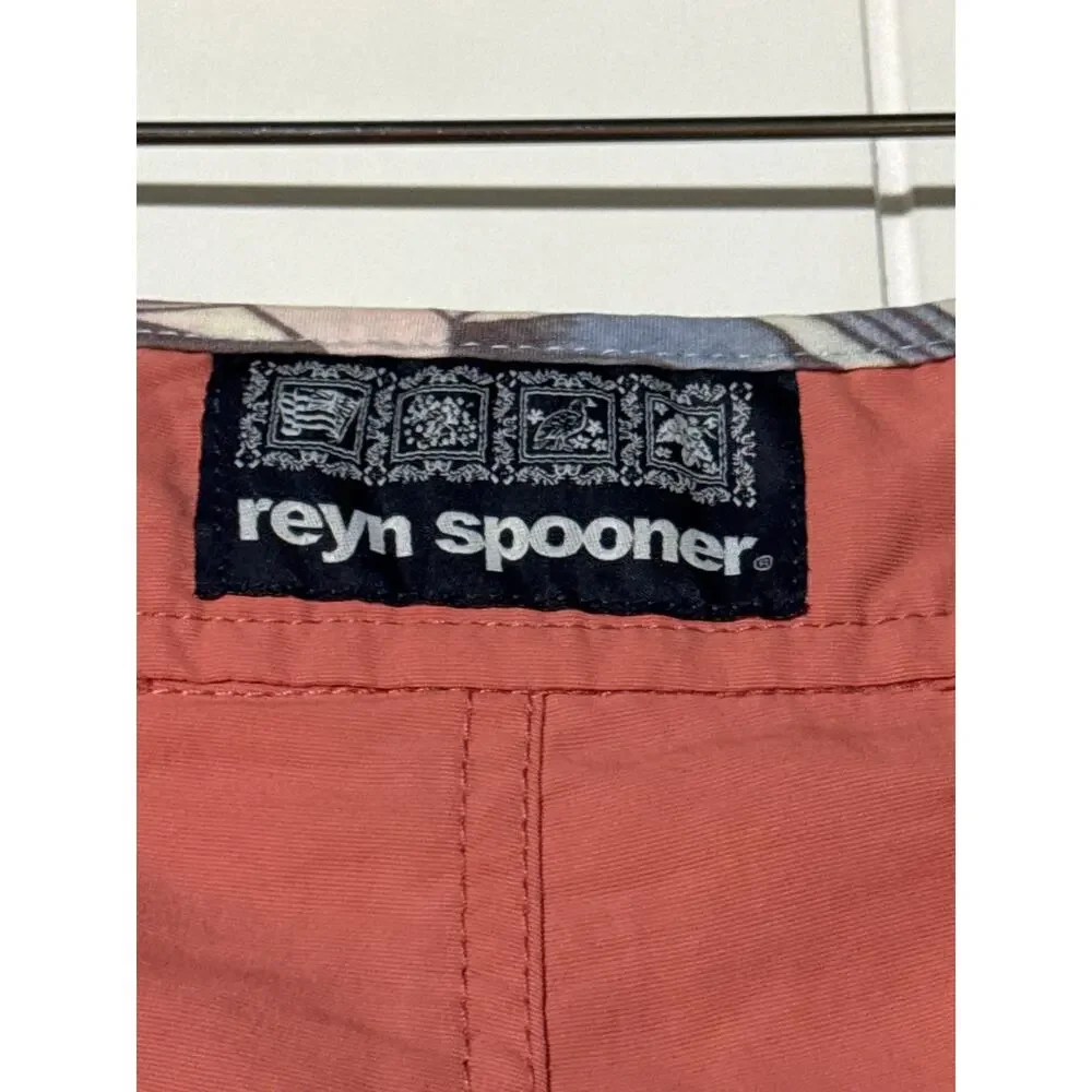Reyn Spooner Hawaiian Traditions Swim Trunks Men's 34 Coral Made in Hawaii
